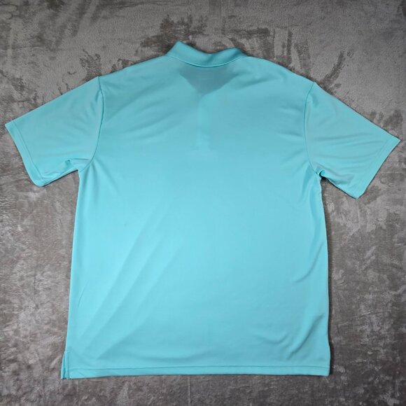 PGA TOUR Airflux 2XLT Aqua Blue Polo Shirt Mens Tall Performance Golf Shirt - Picture 10 of 10